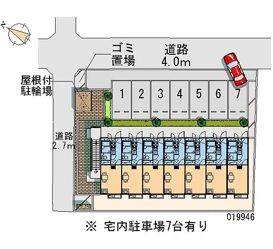 ★手数料０円★鎌ケ谷市丸山　月極駐車場（LP）